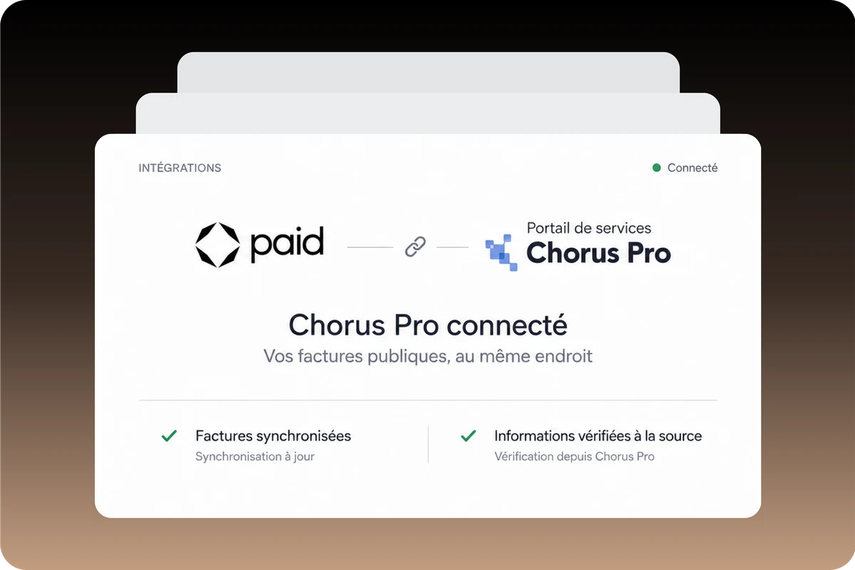Intégration Paid et Chorus Pro connectée